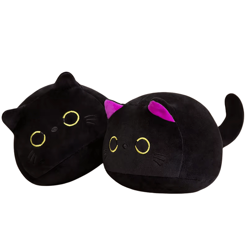 Two Black Plushie Cats