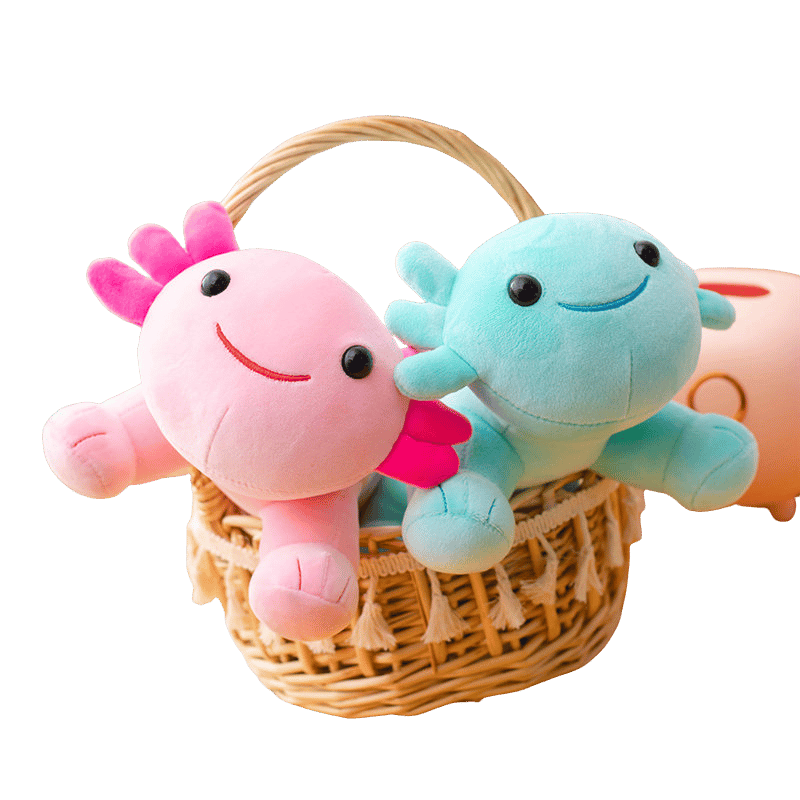 Nami Axolotl Plushie Basket