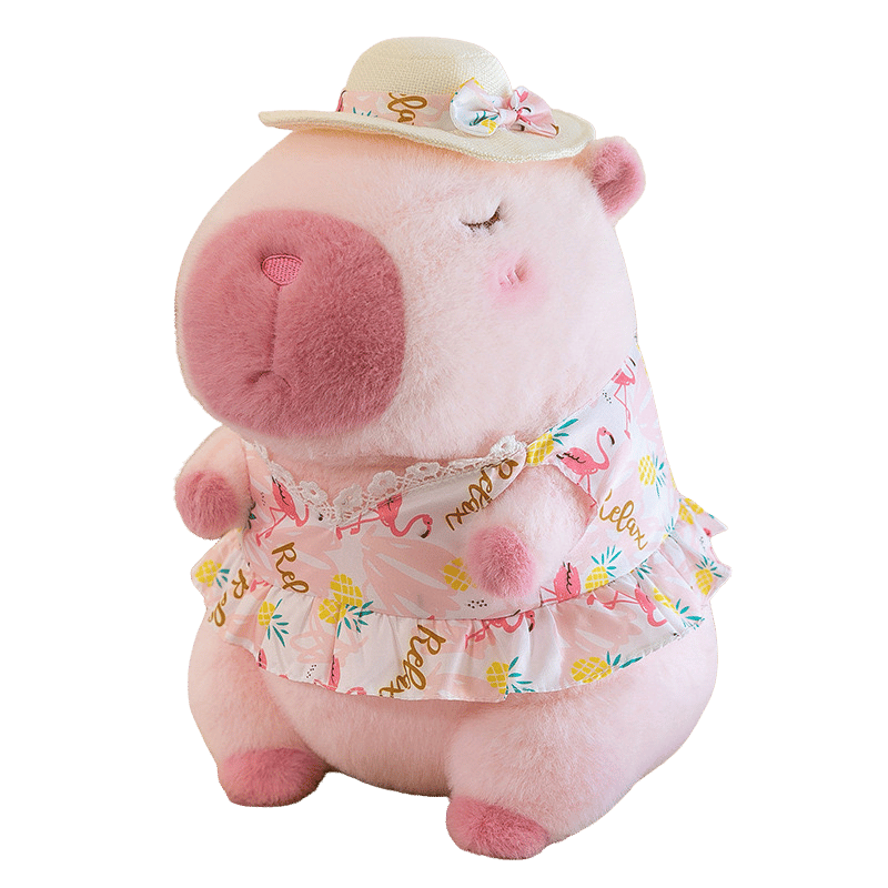 Peachy the Holiday Capybara – Flamingo Dream Plush