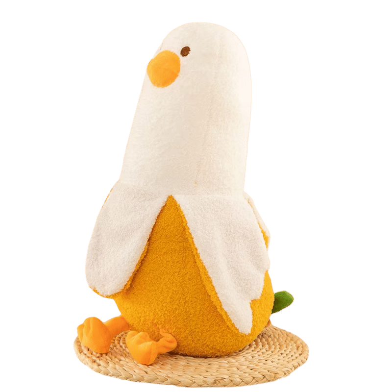 Quackers Banana Duck Soft Plush Toy Sitting