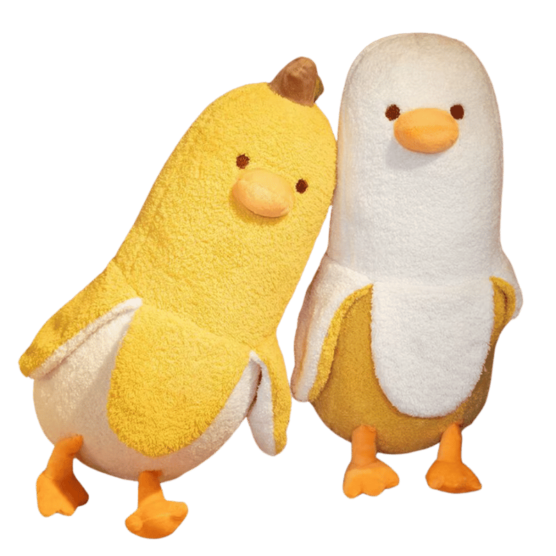 Quackers Banana Duck Soft Plush Toy Pair