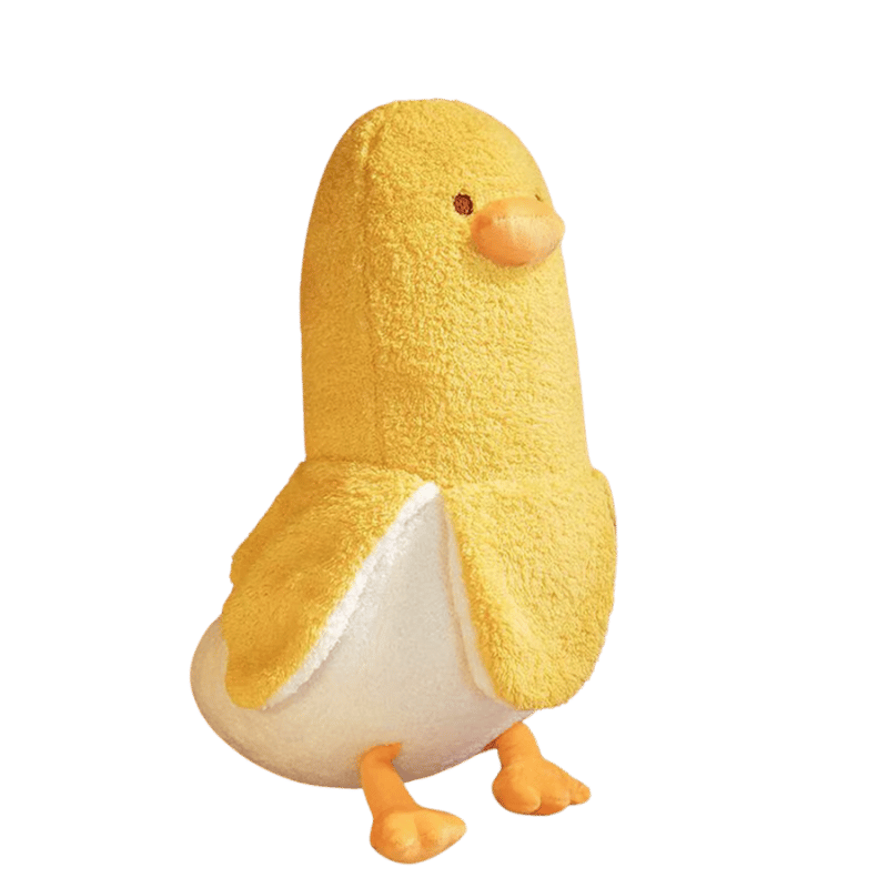 Quackers Banana Duck Soft Plush Toy Yellow