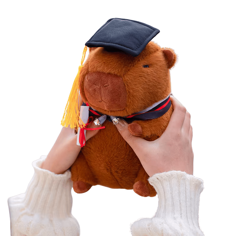 Smarty the Graduate Capybara Plush Modeled Toy