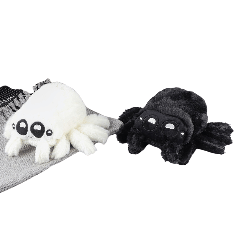 Snoot the Spider – Soft Plush Bug Buddy (White or Black)