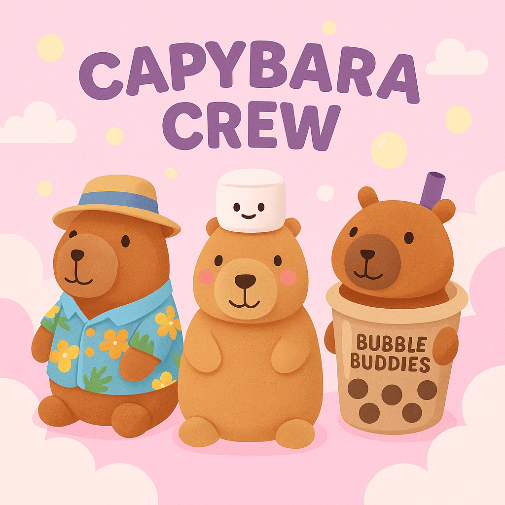 Capybara Crew Collection Image Proper Plushies Soft Toys