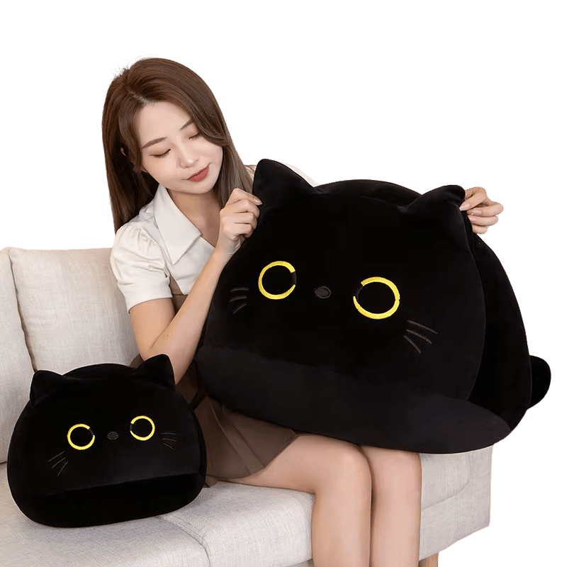 Midnight Meow – Soft Black Plush (Large Plush)