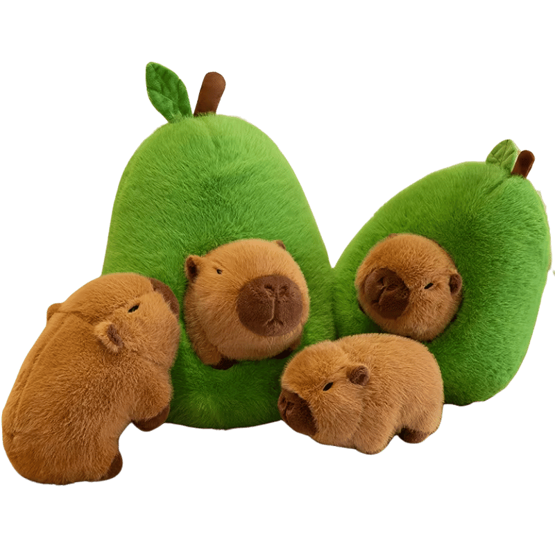 Avo the Avocado Capybara Plush Family