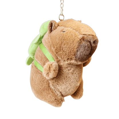 Capybara Soft Plush Turtle Backpack Keychain