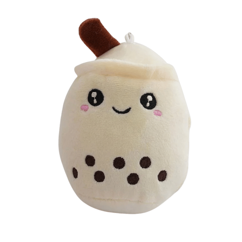 Bobaloo Mini Boba Plush Keychain Beige