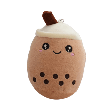Bobaloo Mini Boba Plush Keychain Brown