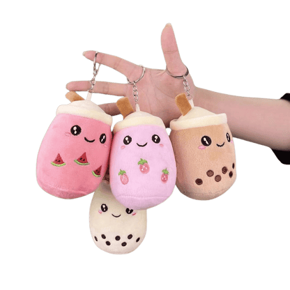 Bobaloo Mini Boba Plush Keychain Modeled