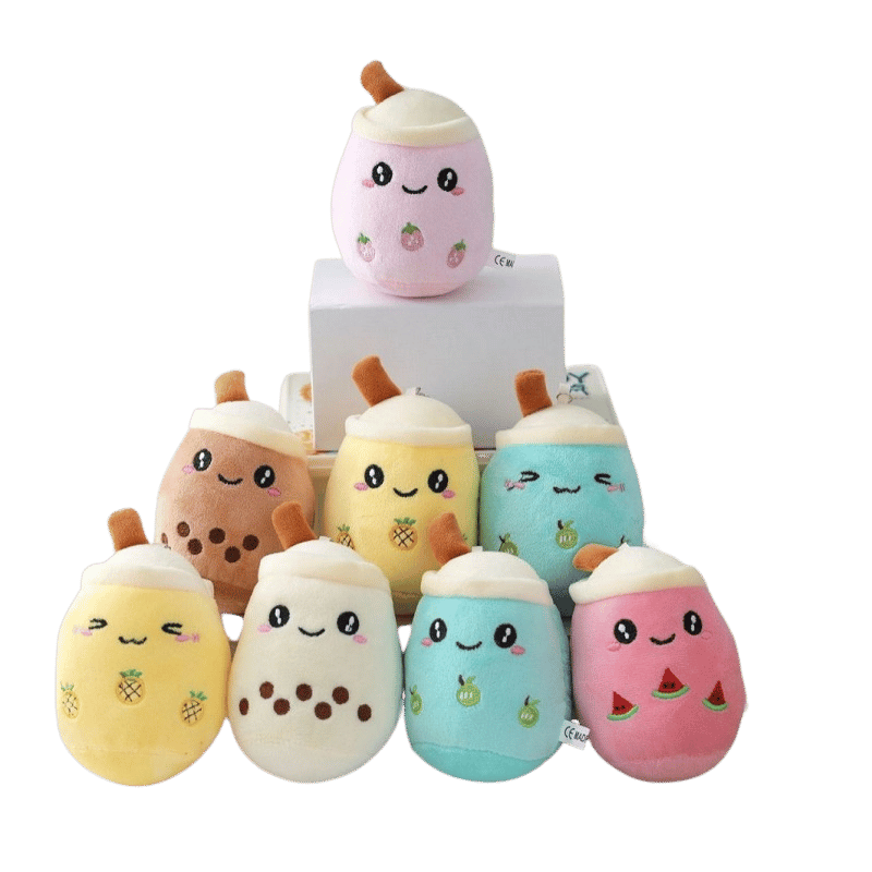 Bobaloo Mini Boba Plush Keychain Group Friends