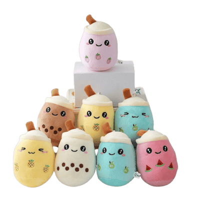 Bobaloo Mini Boba Plush Keychain Group Friends