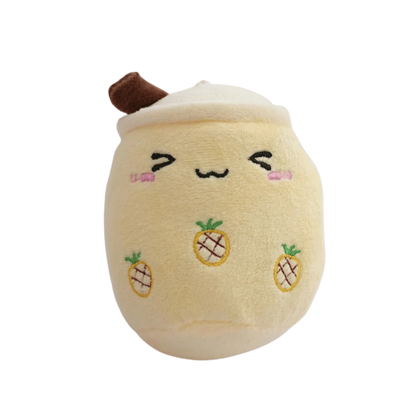 Bobaloo Mini Boba Plush Keychain Yellow