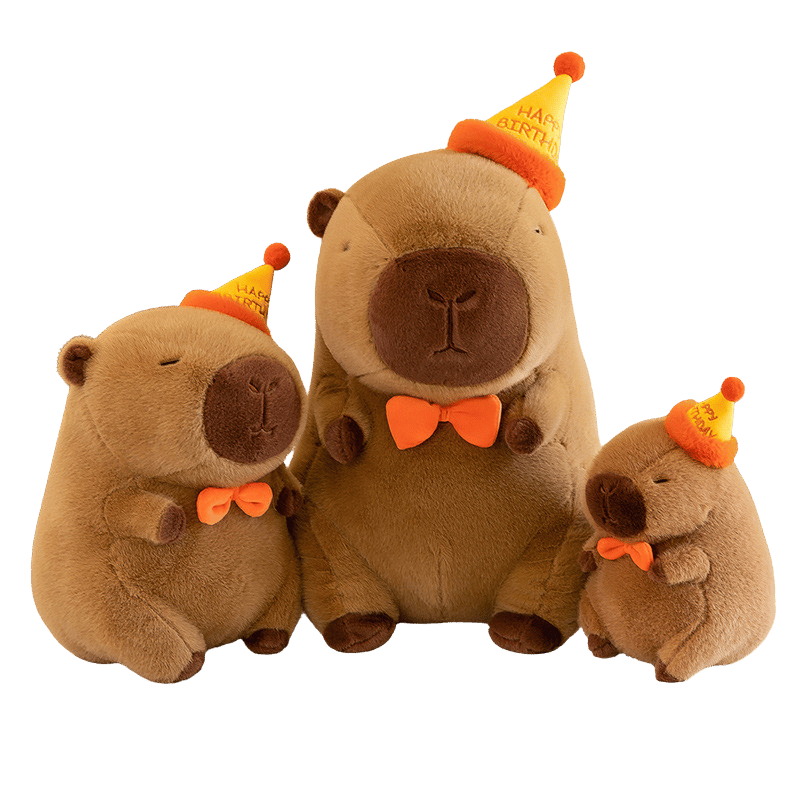 Bruno the Birthday Capybara – Plush Celebration Buddy Family
