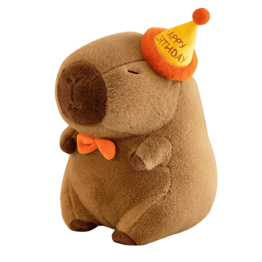 Bruno the Birthday Capybara – Plush Celebration Buddy Side