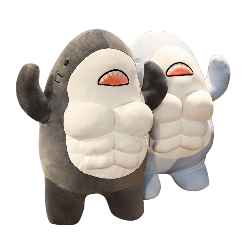 Chad the Shark Muscle Plush Soft Toy Pair