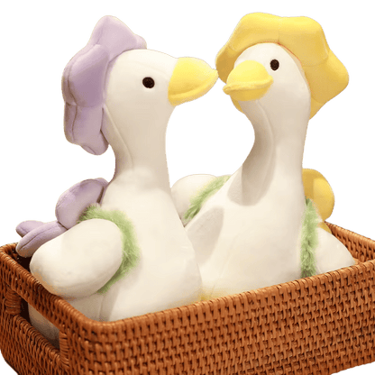 Flora Duck Soft Plushie Toy Plush Basket Picnic