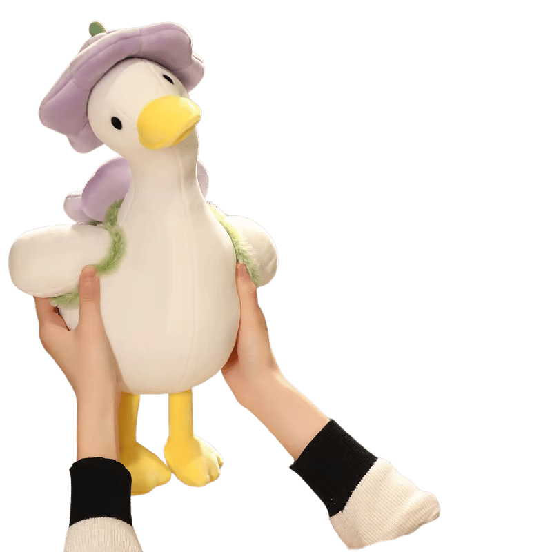 Flora Duck Soft Plushie Toy Modeled Hand