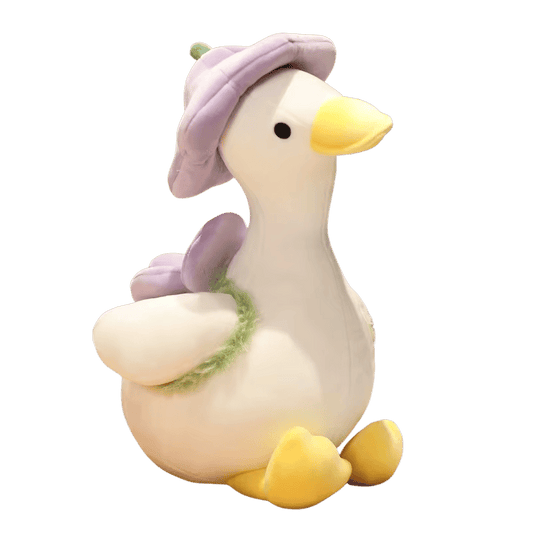 Flora Duck Soft Plushie Toy Purple Hat