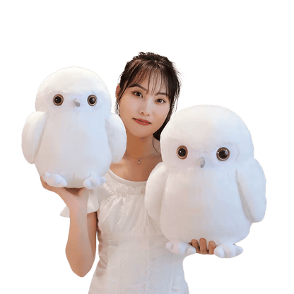 Hootley the Snowy Owl Plushie Soft Toy Modeled