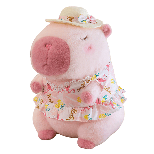 Peachy the Holiday Capybara – Flamingo Dream Plush