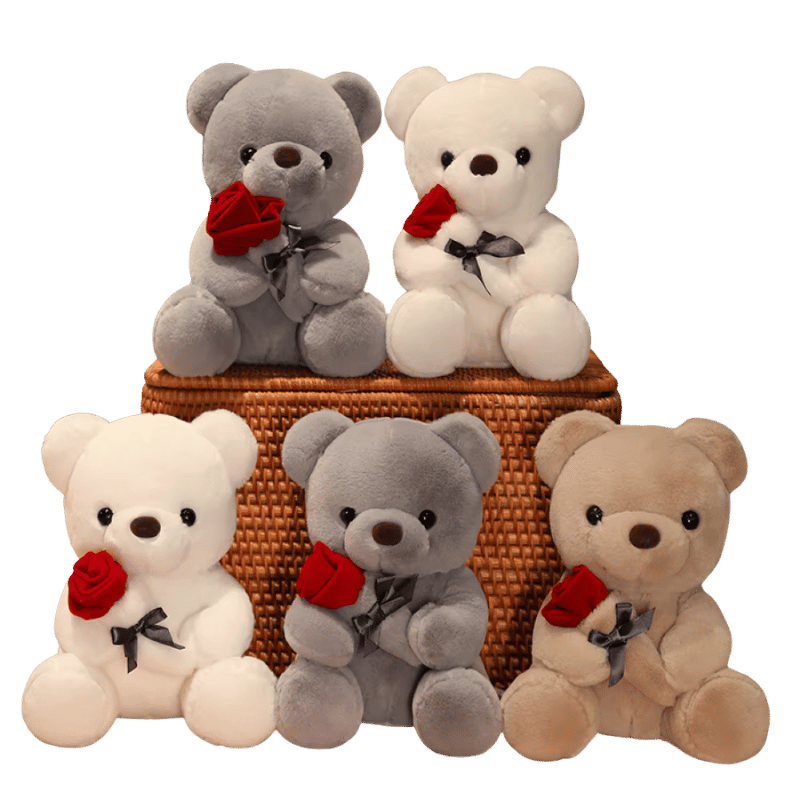 Rosie the Bear - Soft Teddy Plush Group Basket