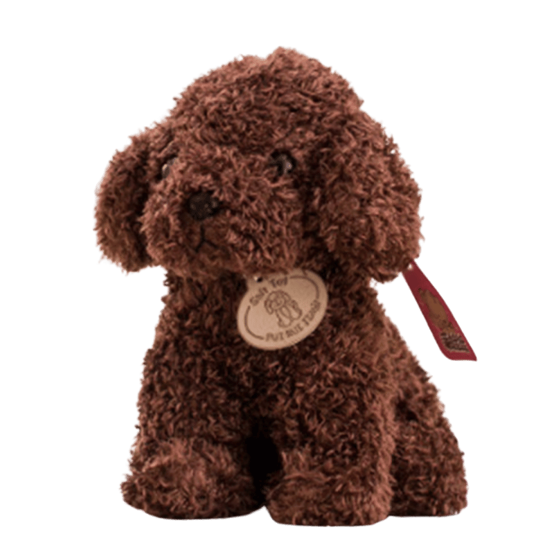 Woofy the Curly Pup 20cm Soft Plush Dark Brown